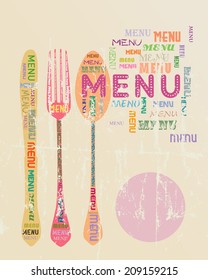 Menu design ,free copy space 