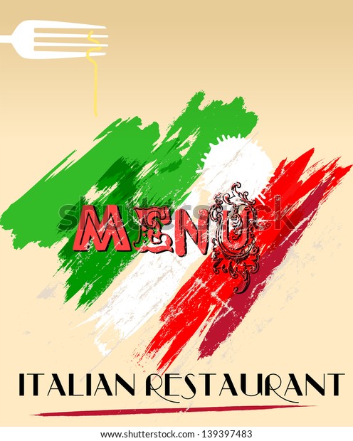 Menu Design Italian Restaurant Free Space Stock Vector (royalty Free 