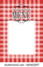 menu design on a white background in the red cell