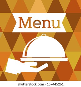 menu design over abstract background vector illustration