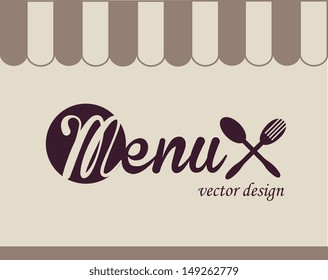 menu design over beige background vector illustration 