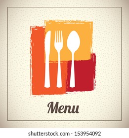 menu design over beige background vector illustration 