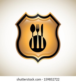 menu design over beige background vector illustration 