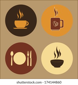 menu design over beige  background vector illustration    