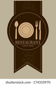 menu design over  beige background vector illustration    