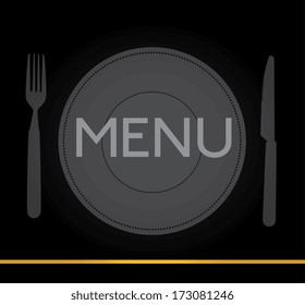 menu design over  black background vector illustration    