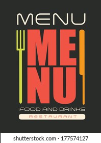 menu design over black background vector illustration   