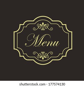 menu design over black background vector illustration   