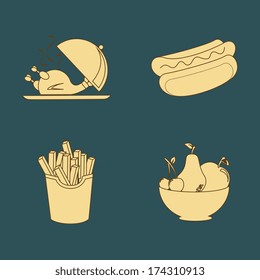 menu design over  blue background vector illustration    