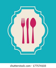 menu design over blue background vector illustration   