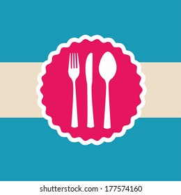 menu design over blue background vector illustration   