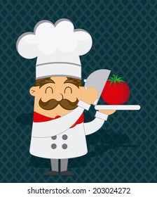 menu design over blue background vector illustration