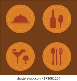 menu design over  brown background vector illustration    