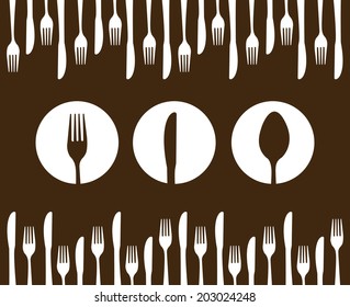 menu design over brown background vector illustration