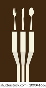 menu design over brown background vector illustration