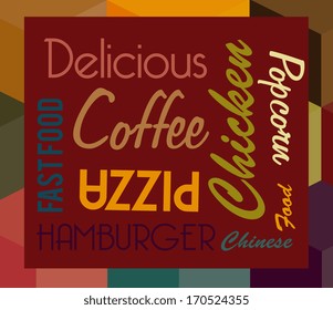 menu design over colors background vector illustration   
