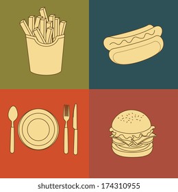 menu design over colors  background vector illustration    
