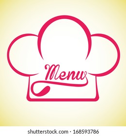 menu design over cream background vector illustration   