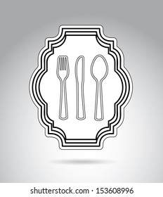 menu design over gray background vector illustration 