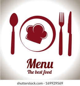 menu design over gray background vector illustration   