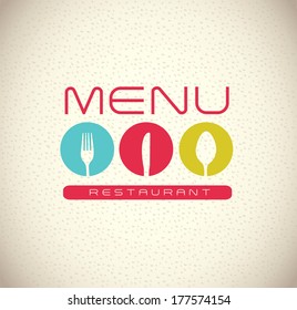 menu design over  gray background vector illustration   
