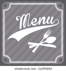 menu design over  gray   background vector illustration
