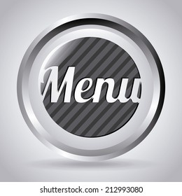 menu design over  gray  background vector illustration