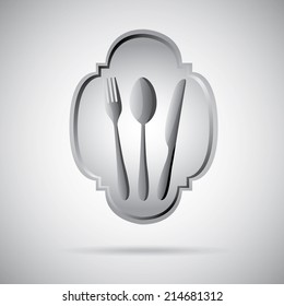 menu design over  gray background vector illustration