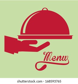 menu design over green background vector illustration   