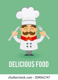 menu design over green background vector illustration