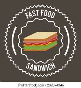 Menu design over grey background, vector illustration