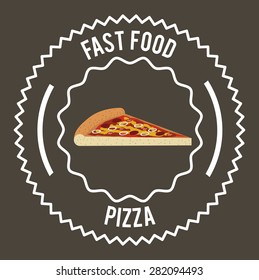 Menu design over grey background, vector illustration
