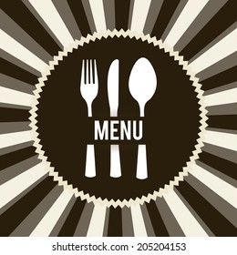 menu design over grunge background vector illustration