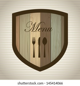 menu design over lineal background vector illustration 