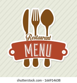 menu design over lineal background vector illustration   