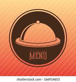 menu design over lineal  background vector illustration   