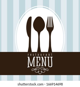 menu design over lineal  background vector illustration   