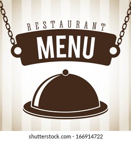 menu design over lineal  background vector illustration   