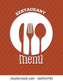 menu design over lineal background vector illustration   