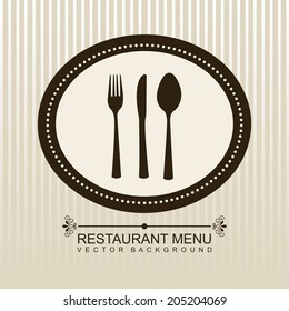 menu design over lineal background vector illustration