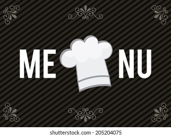 menu design over lineal background vector illustration