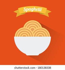 menu design over  orange  background vector illustration   