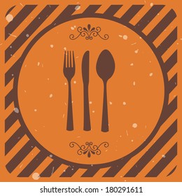 menu design over orange background vector illustration   