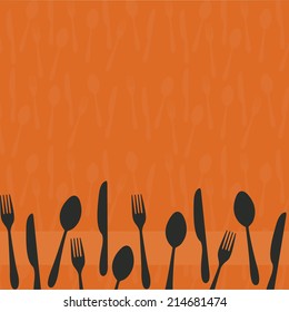 menu design over  orange background vector illustration