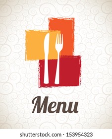menu design over pattern background vector illustration 