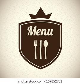 menu design over pattern background vector illustration 