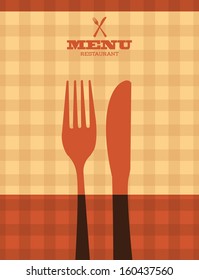 menu design over pattern background vector illustration 