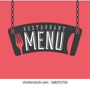 menu design over pink background vector illustration   