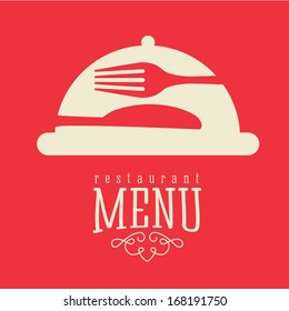 menu design over pink   background vector illustration   
