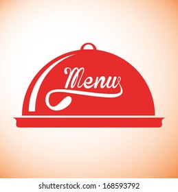 menu design over pink background vector illustration   